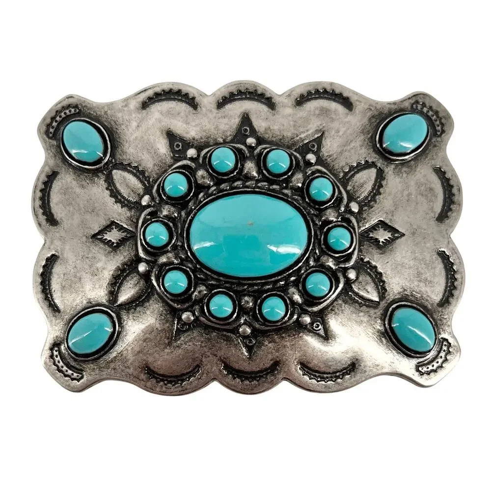 Boho Turquoise Belt Buckle